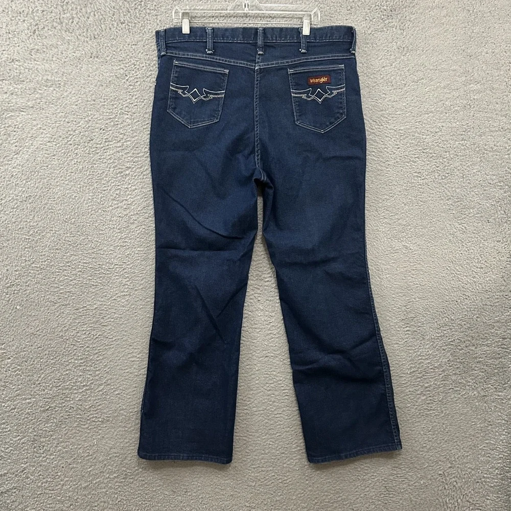 Vintage Wrangler Jeans Mens 40x32 Blue Denim Indigo Boot Cut 70s 80s Made In USA
